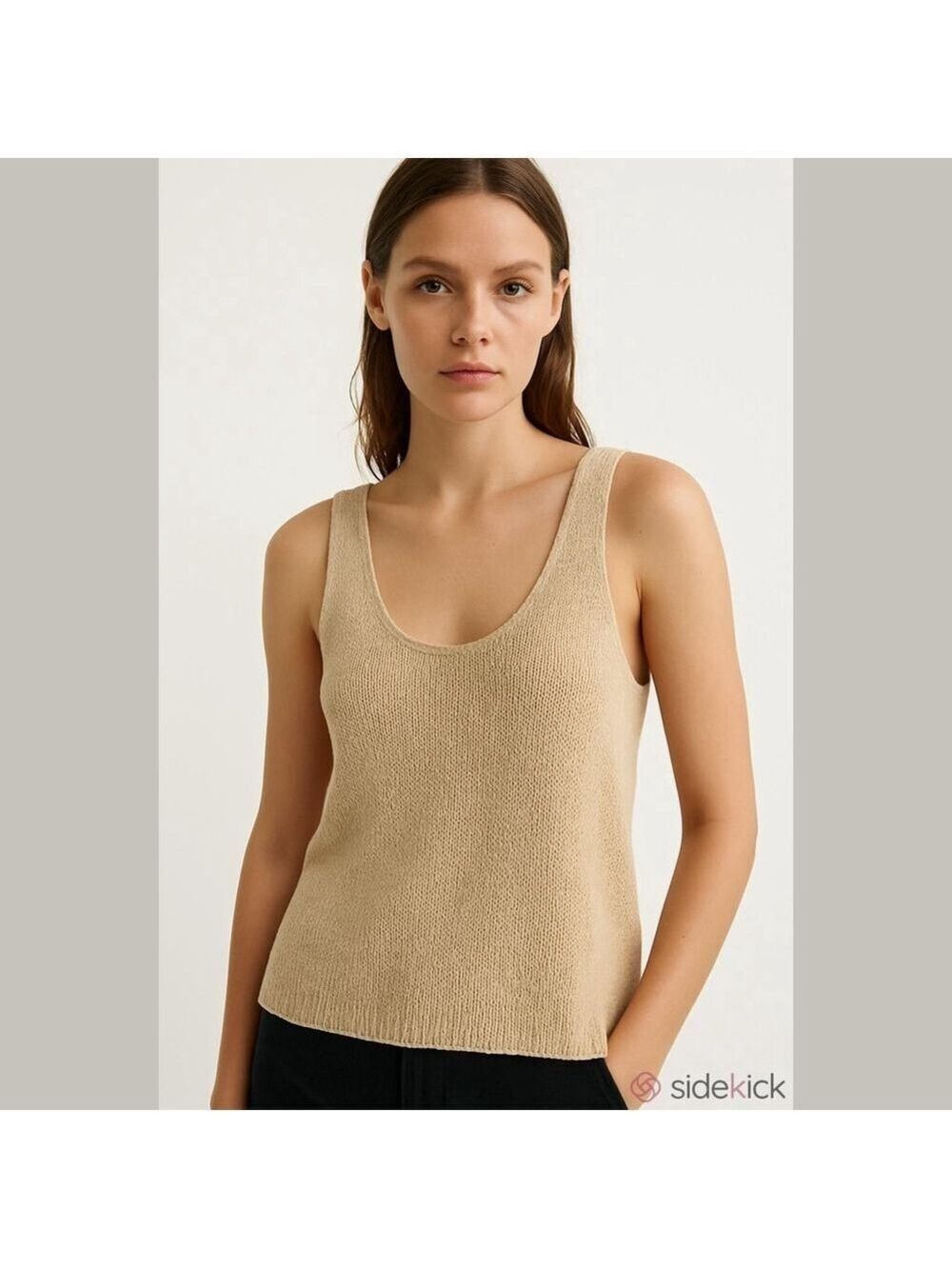 Women's Zara Beige Knit Tank Top Size S